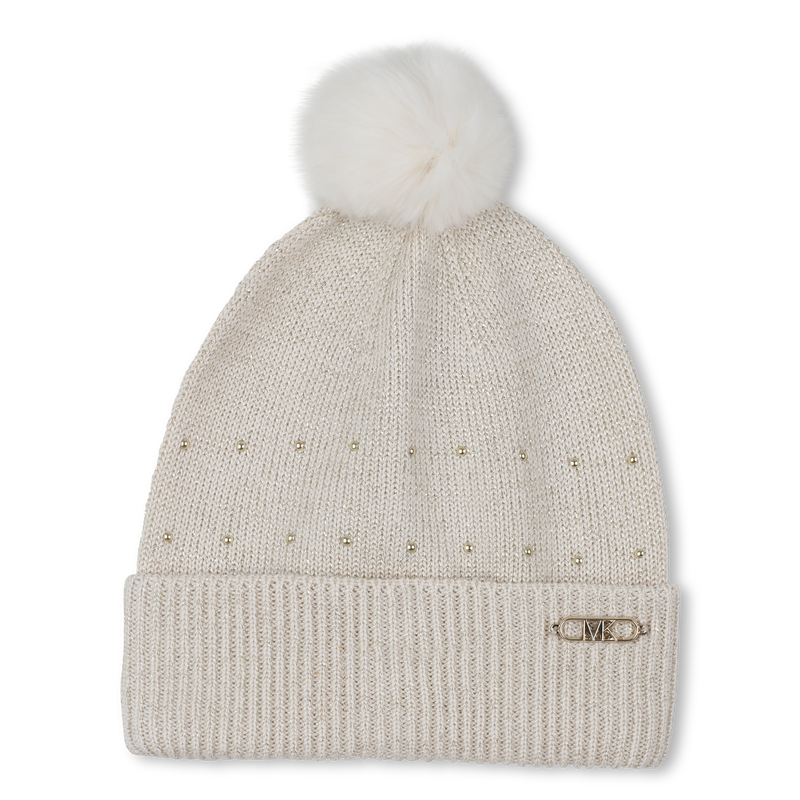 Knitted hat with pompom MICHAEL KORS 
                        GIRL