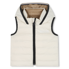 Reversible sleeveless down jacket, SAND, hi-res