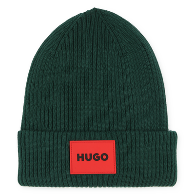 Knitted cotton hat HUGO UNISEX