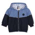Hooded windbreaker, NAVY, hi-res