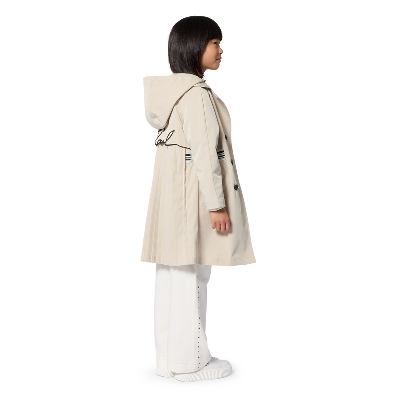 LINED TRENCH COAT KARL LAGERFELD KIDS 
                        GIRL