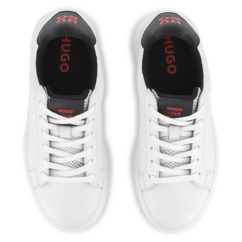 Cowhide leather sneakers HUGO 
                        BOY