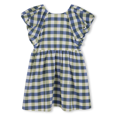 Chequered cotton dress KENZO KIDS GIRL