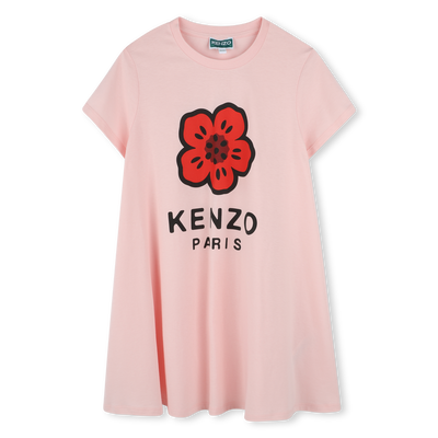Loose dress with logo print KENZO KIDS GIRL