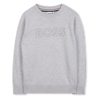Long-sleeved sweater, CHINE GREY, hi-res