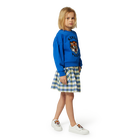 Chequered cotton skirt KENZO KIDS 
                    GIRL