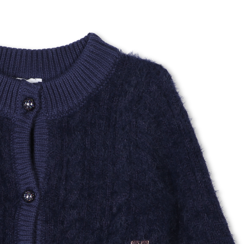 Decorative knitted cardigan CARREMENT BEAU 
                        GIRL