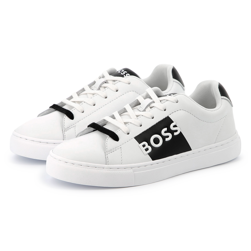 Lace-up leather trainers BOSS 
                        BOY