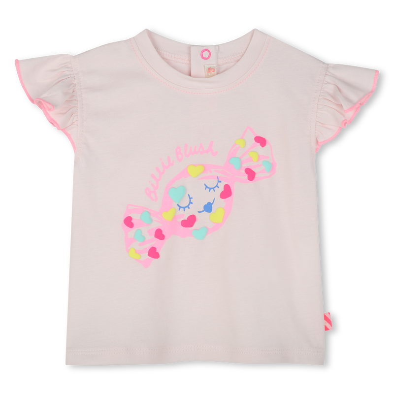 Cotton press-stud T-shirt BILLIEBLUSH 
                        GIRL