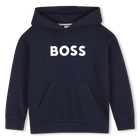 Hooded sweatshirt, NAVY, hi-res
