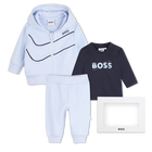 Pants, cardigan, and t-shirt set, PALE BLUE, hi-res
