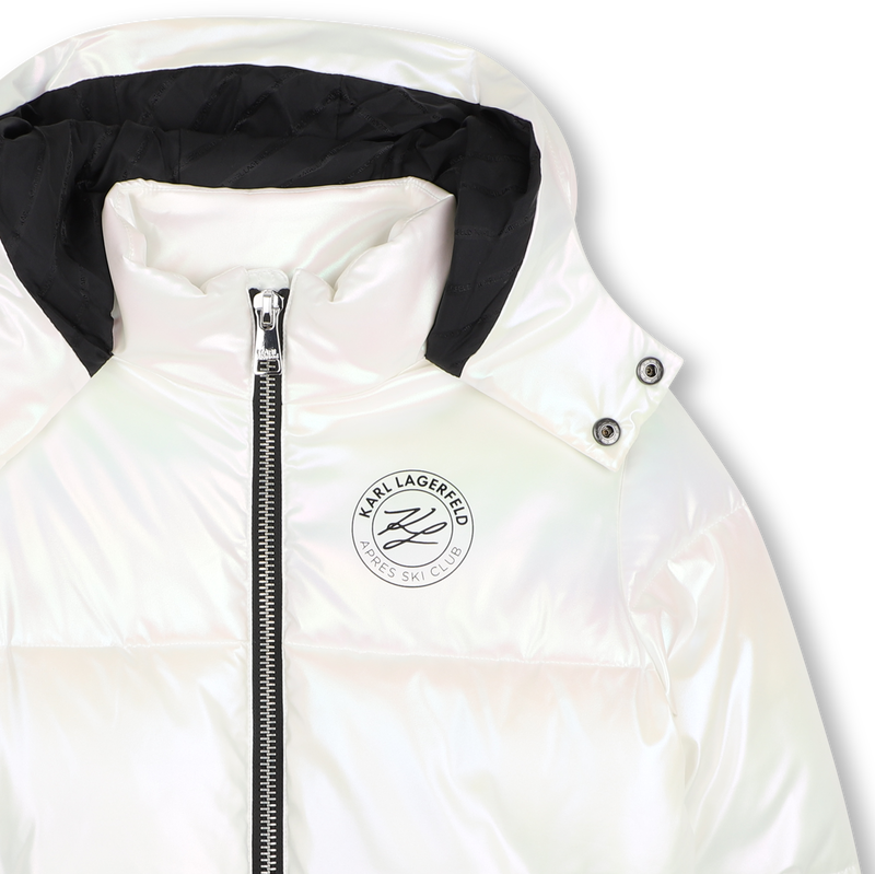 Hooded down jacket KARL LAGERFELD KIDS 
                        GIRL