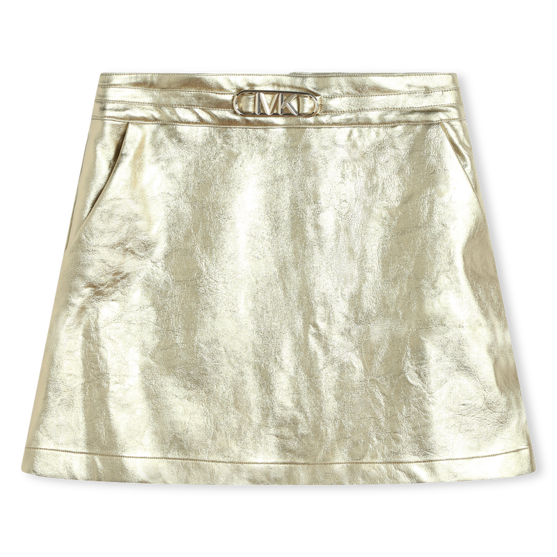 Short Crackle-Effect Skirt MICHAEL KORS 
                        GIRL