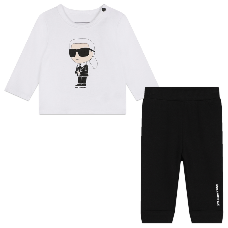 T-shirt and trouser set KARL LAGERFELD KIDS 
                        BOY