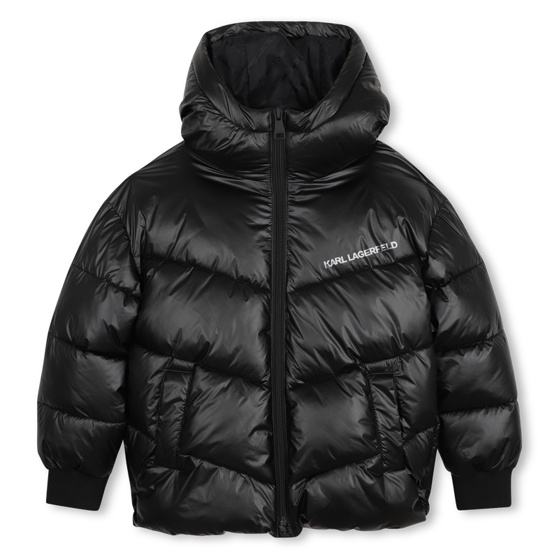 Hooded down jacket KARL LAGERFELD KIDS 
                        GIRL