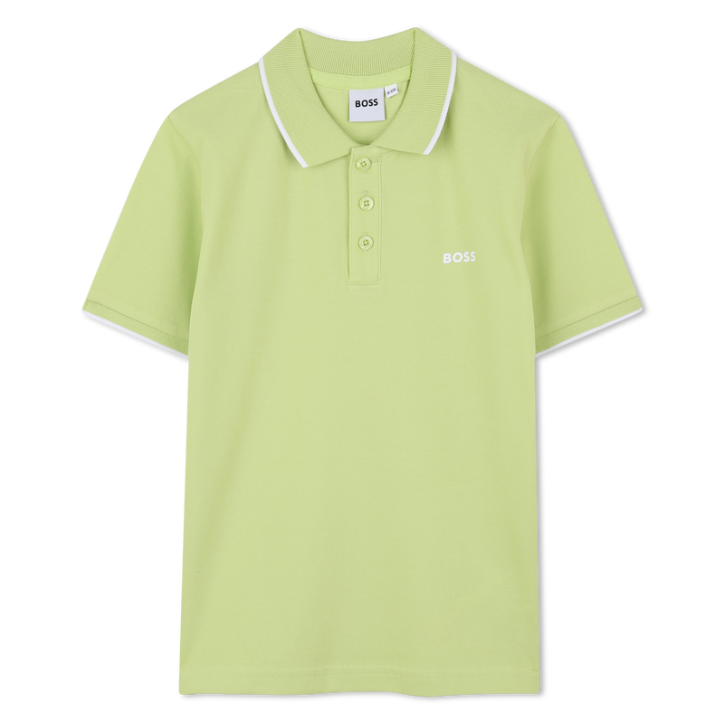 Plain cotton piqu&eacute; polo shirt BOSS 
                        BOY