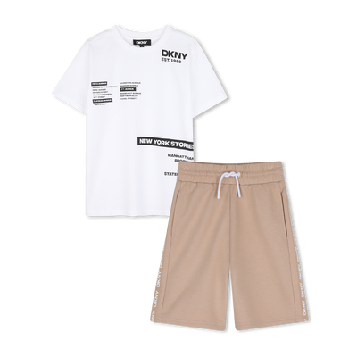 T-SHIRT AND BERMUDA SHORTS SET DKNY BOY