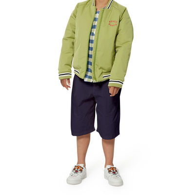 Plain cotton Bermuda shorts KENZO KIDS BOY