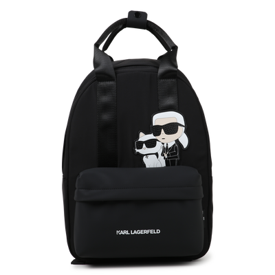 Backpack with decorative badge KARL LAGERFELD KIDS GIRL