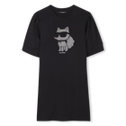 Short-sleeved dress, BLACK, hi-res