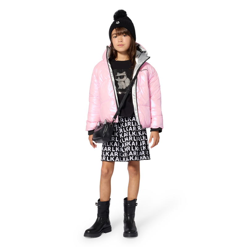 Reversible down jacket KARL LAGERFELD KIDS 
                        GIRL
