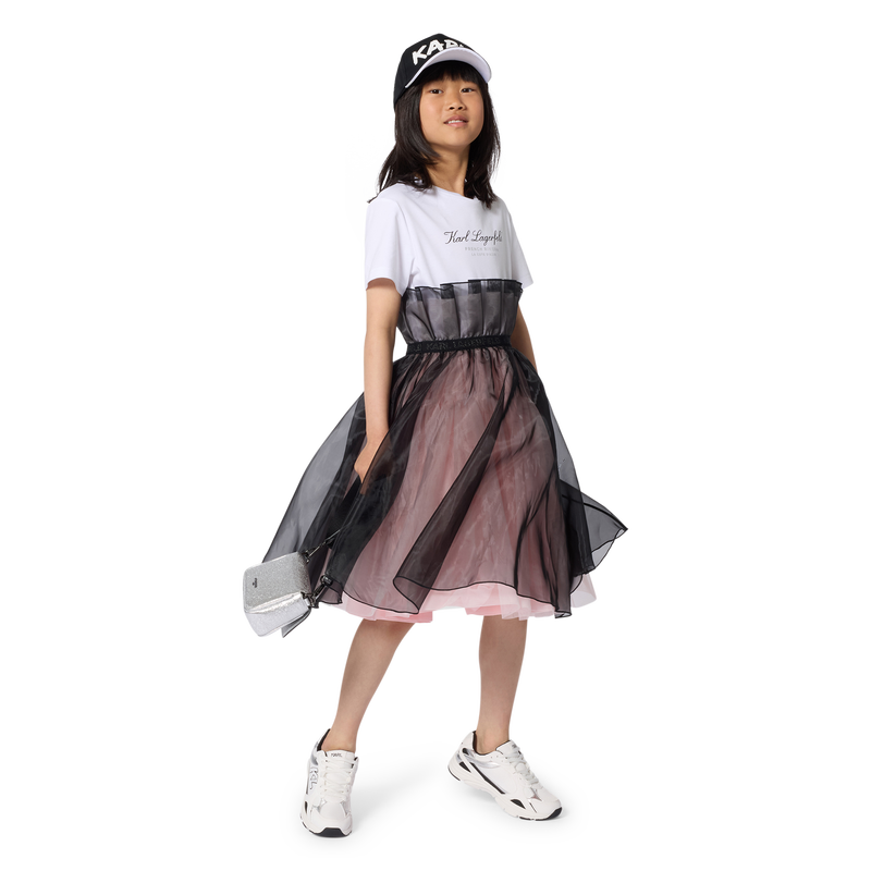 SHORT SLEEVE PARTY DRESS KARL LAGERFELD KIDS 
                        GIRL