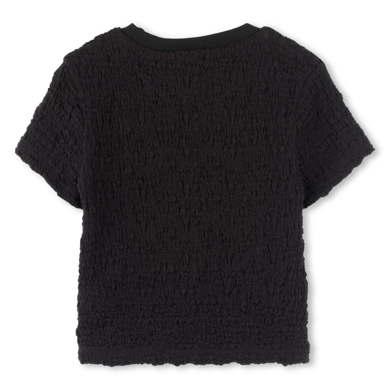 Short-sleeved waffled T-shirt DKNY 
                        GIRL