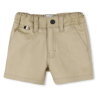 Plain cotton shorts, STONE, hi-res