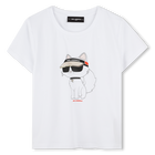 T-shirt with print KARL LAGERFELD KIDS 
                    GIRL