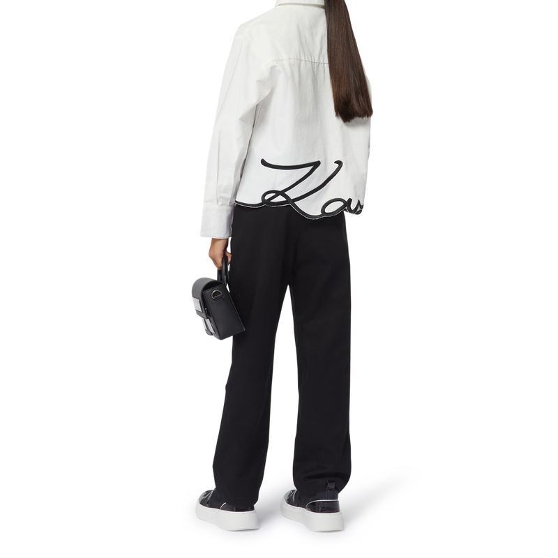 Shirt with logo embroidery KARL LAGERFELD KIDS 
                        GIRL