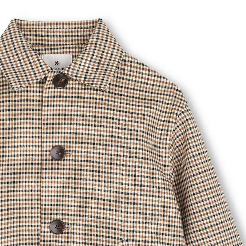 Long checkered coat KIDS AROUND 
                        GIRL