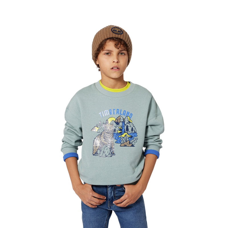 Knitted badge hat with logo TIMBERLAND 
                        BOY