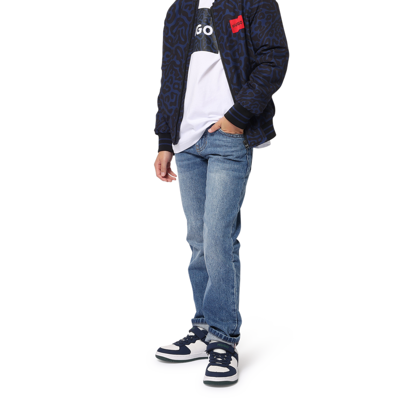 Straight cotton jeans HUGO 
                        BOY