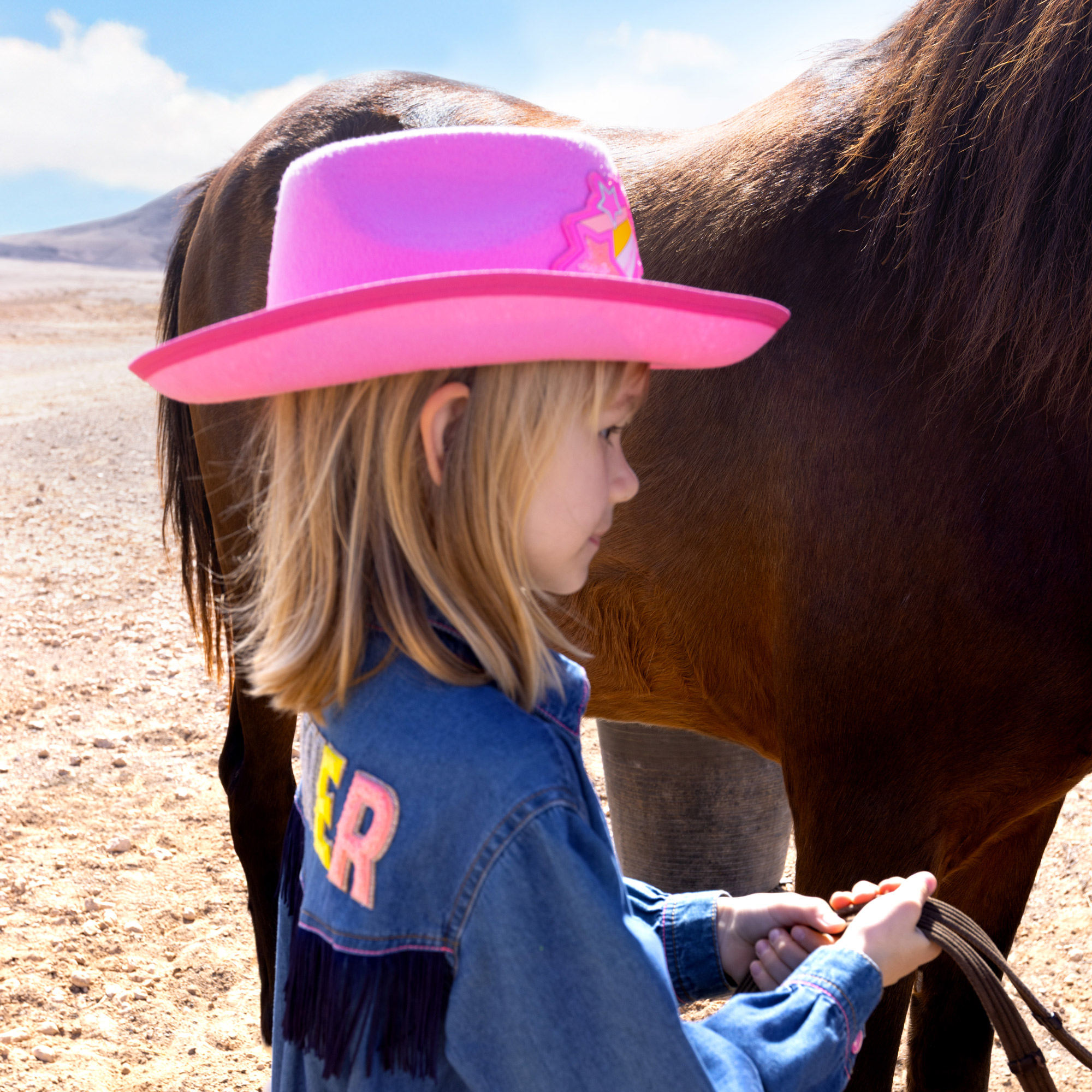 Cute Kids Western Cowboy Hat For Boys & Girls – 54cm – Unisex – Wool Blend – Unbranded
