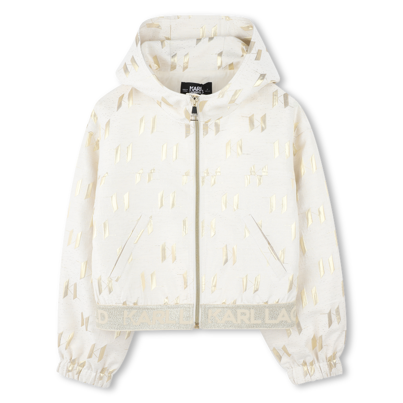 Cardigan with golden details KARL LAGERFELD KIDS 
                        GIRL