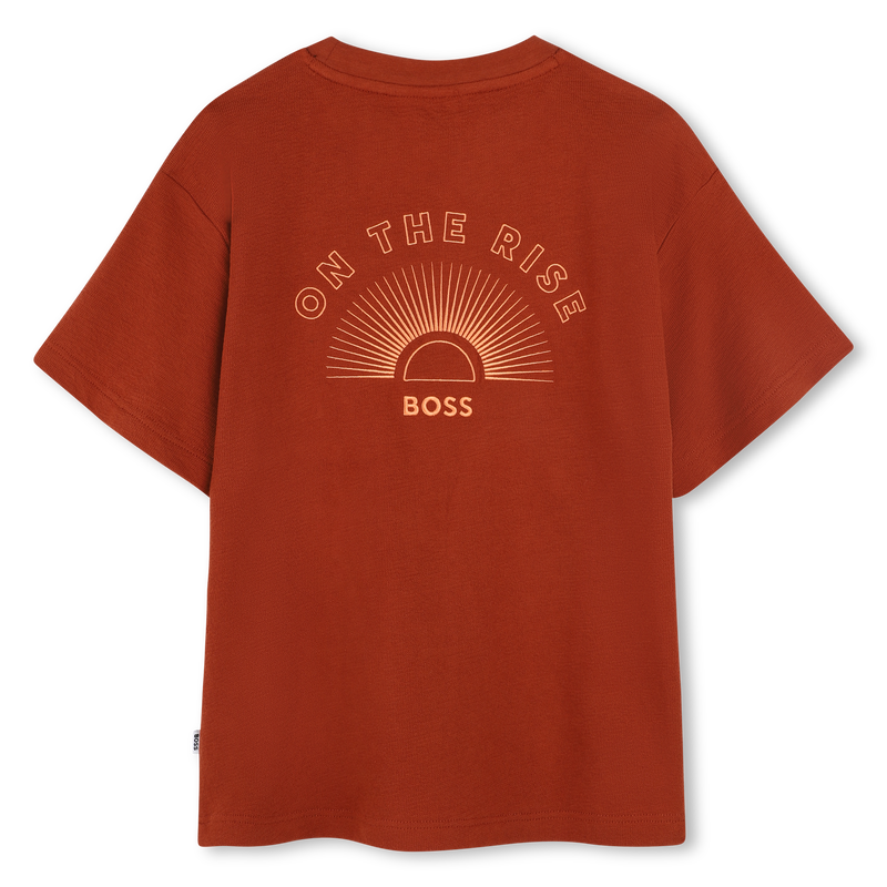 Embroidered cotton T-shirt BOSS 
                        BOY