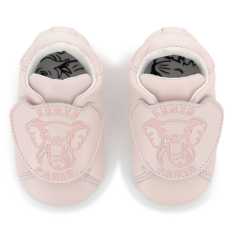 Leather hook-and-loop slippers KENZO KIDS 
                        UNISEX