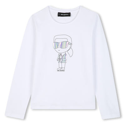 Long sleeve t-shirt KARL LAGERFELD KIDS GIRL