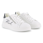Cowhide leather trainers KARL LAGERFELD KIDS 
                    GIRL