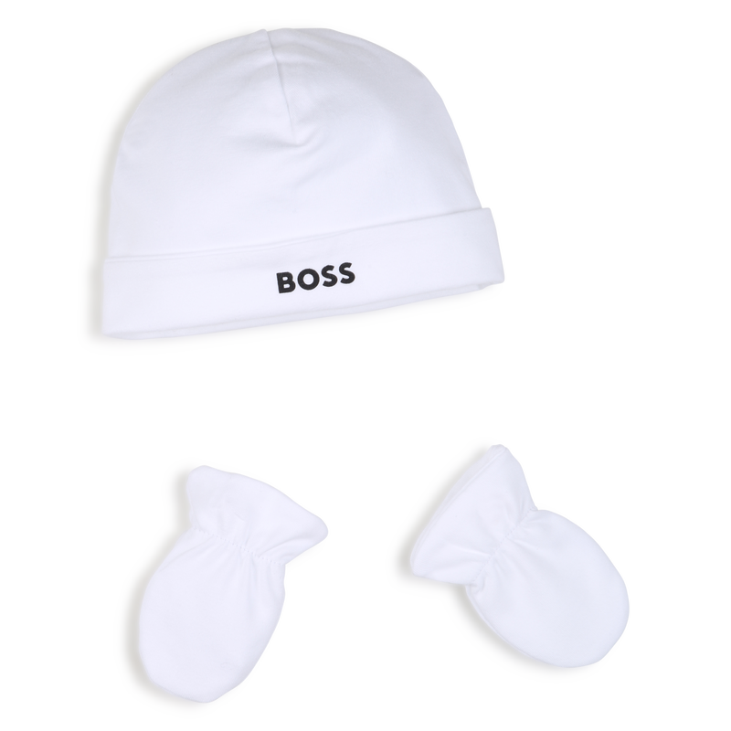 PYJAMA + BODYSUIT + BEANIE + MITTENS SET BOSS 
                        BOY