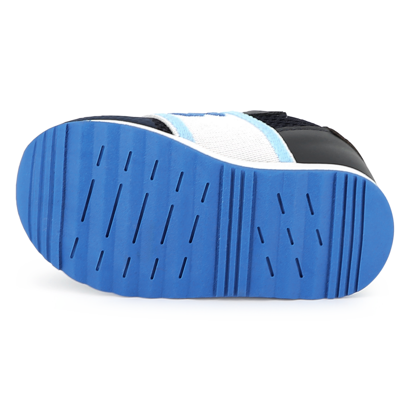 Leather and mesh trainers BOSS 
                        BOY