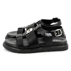 Buckled leather sandals KARL LAGERFELD KIDS 
                    GIRL