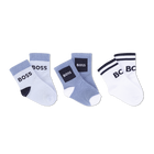 Set of 3 pairs of socks, WHITE, hi-res