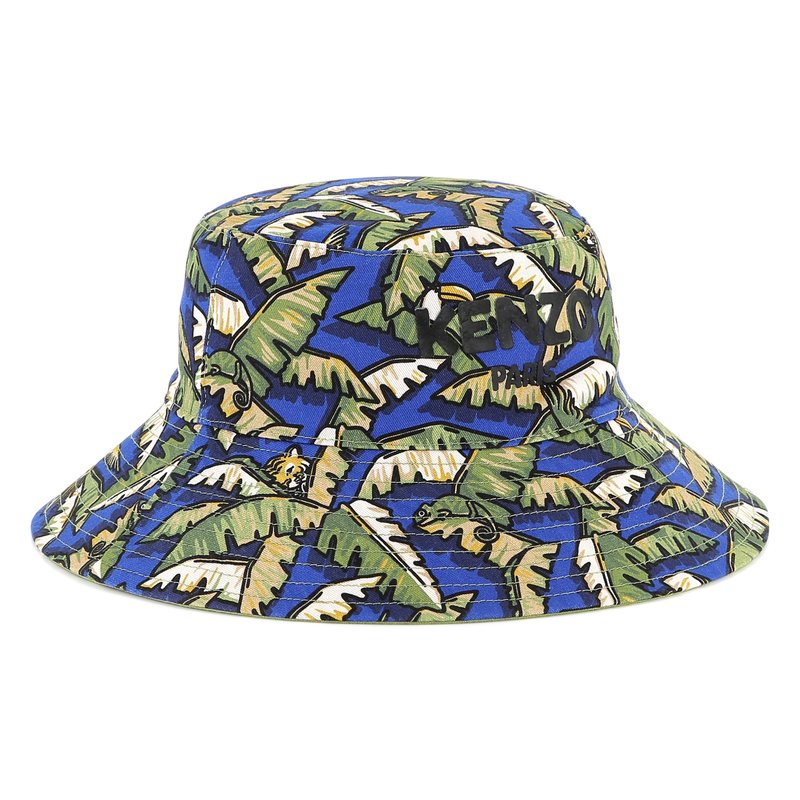 Reversible cotton bucket hat KENZO KIDS 
                        UNISEX