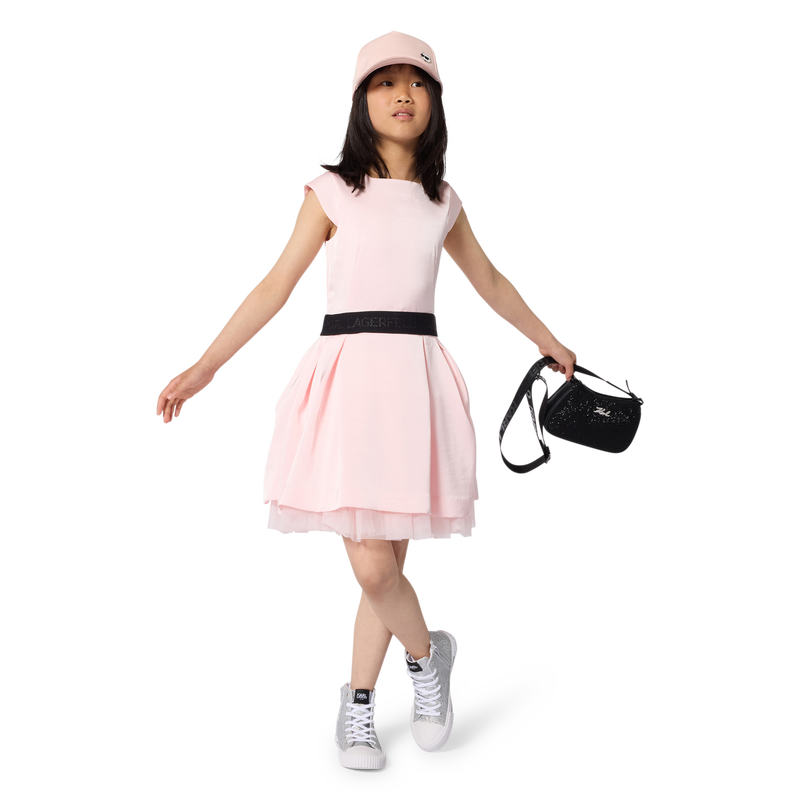 SATIN DRESS KARL LAGERFELD KIDS 
                        GIRL