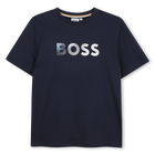 Short-sleeved t-shirt, NAVY, hi-res