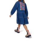 Denim shirt-collar dress BILLIEBLUSH 
                    GIRL