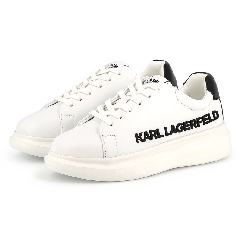 Lace-up leather trainers KARL LAGERFELD KIDS 
                        UNISEX