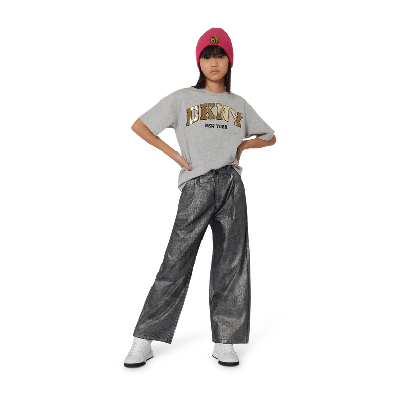 Wide-Leg Cotton Jeans DKNY 
                        GIRL