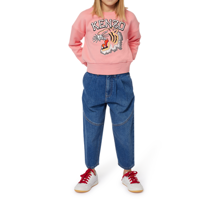 Pleated panelled jeans KENZO KIDS GIRL